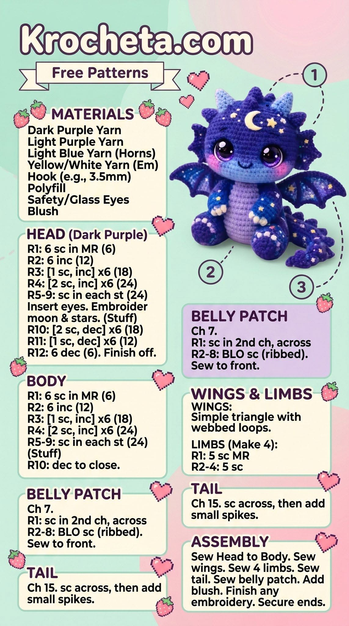 More Cute Mini Amigurumi Sheets