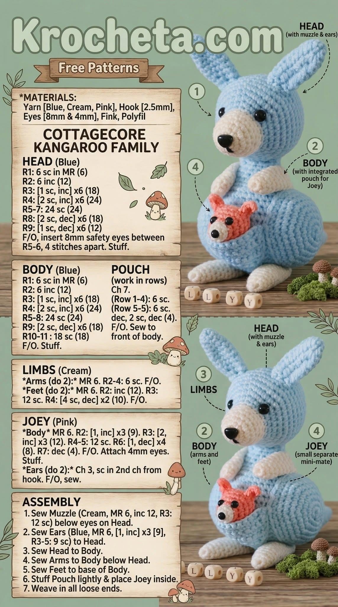More Cute Mini Amigurumi Sheets