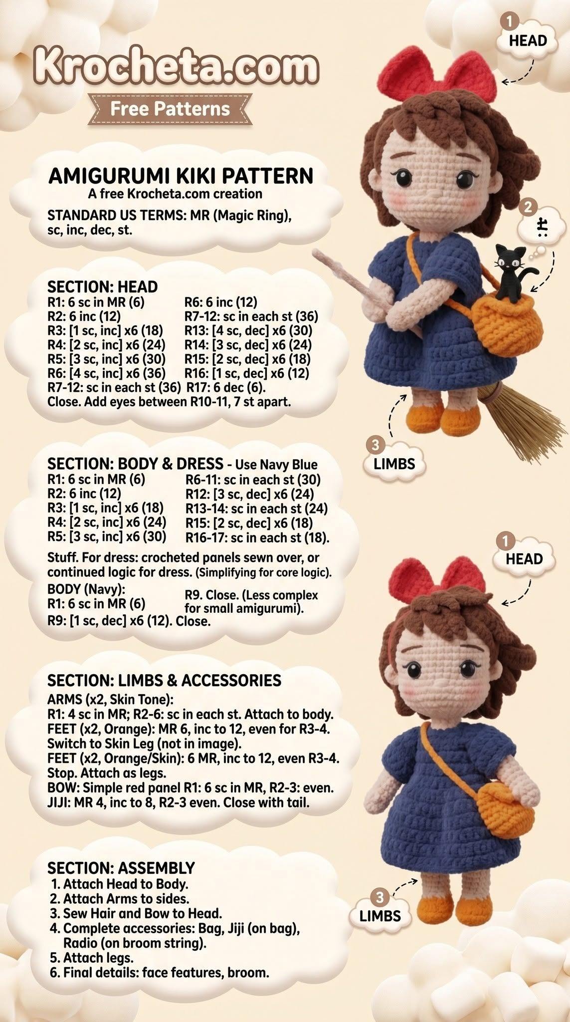 Amigurumi Kiki Doll