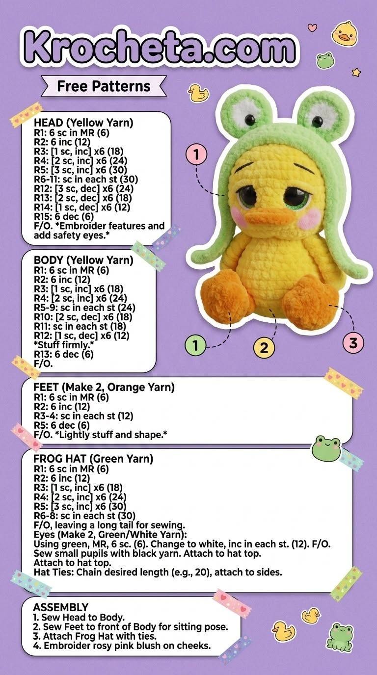More Cute Mini Amigurumi Sheets