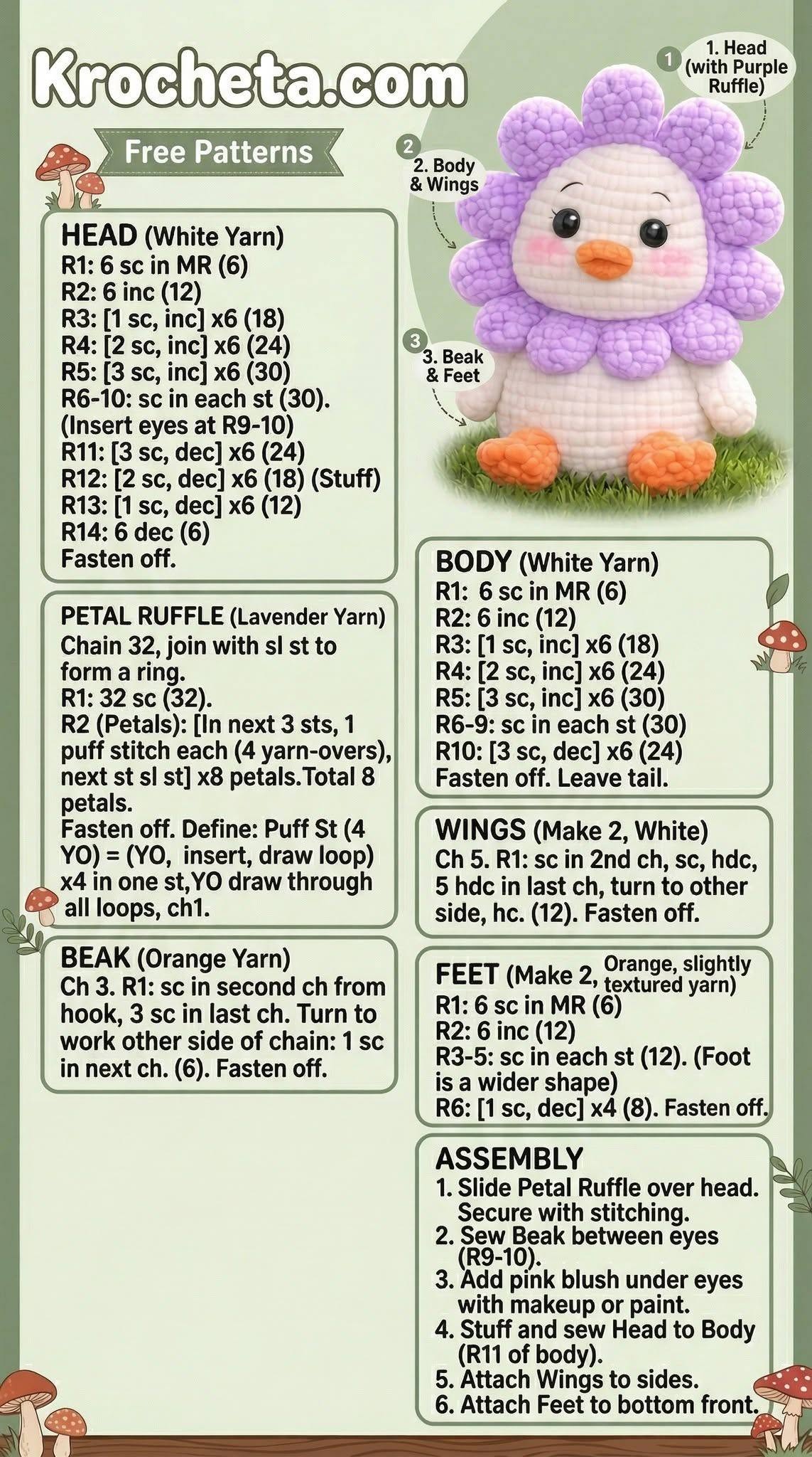 More Cute Mini Amigurumi Sheets
