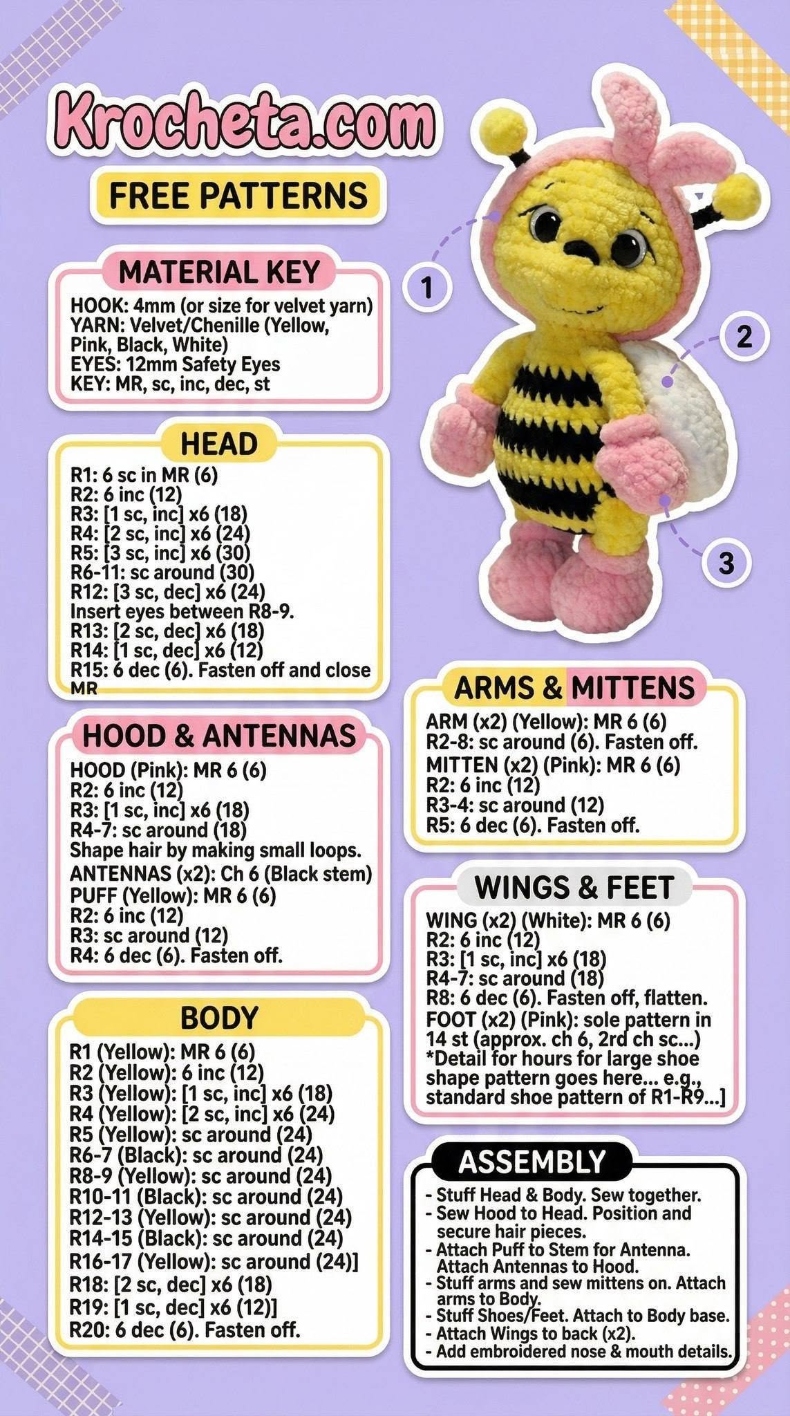 More Cute Mini Amigurumi Sheets