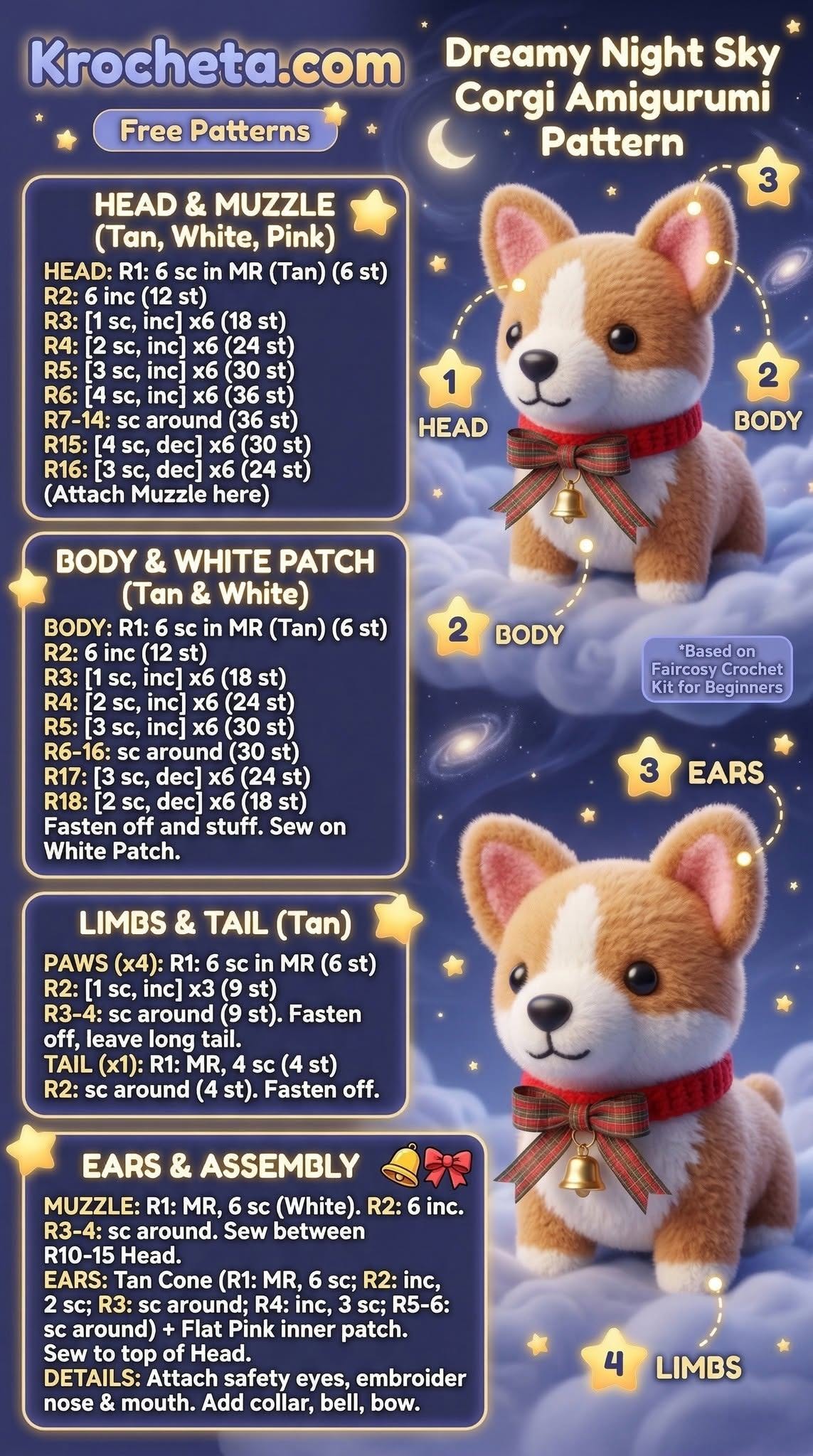 Dreamy Night Sky Corgi